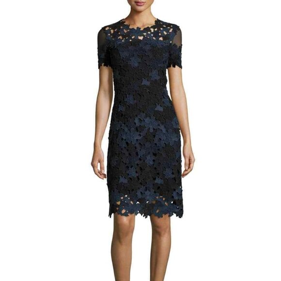 $468, ELIE TAHARI, "Ophelia" Floral Crochet Dress - 2 - Picture 8 of 8